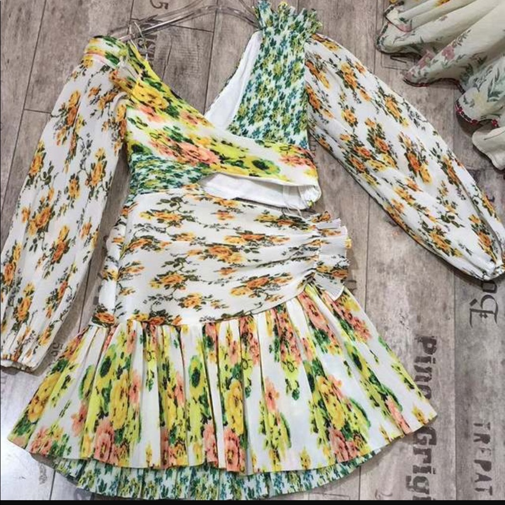 Floral Summer Cut Out Dress